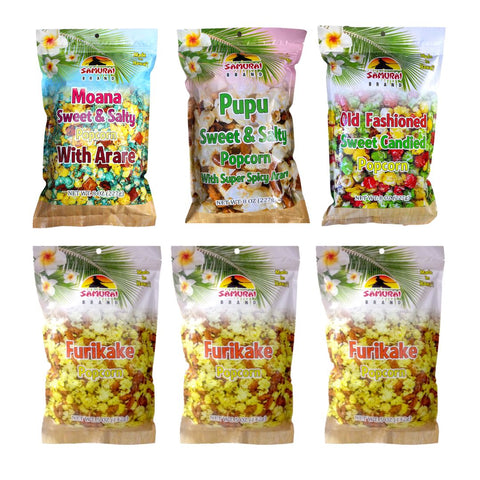 Samurai Popcorn 6-pack. Best shipping value!